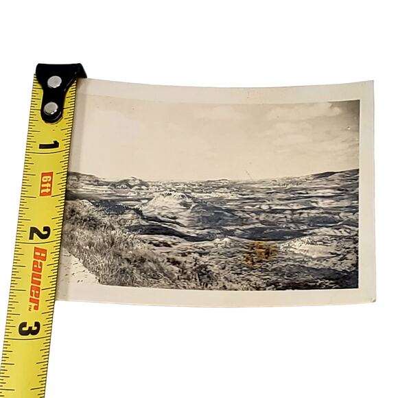 Vtg B&W Photo Found 1940s Yellowstone National Park Rocky Ground View Snapshot - Picture 3 of 4